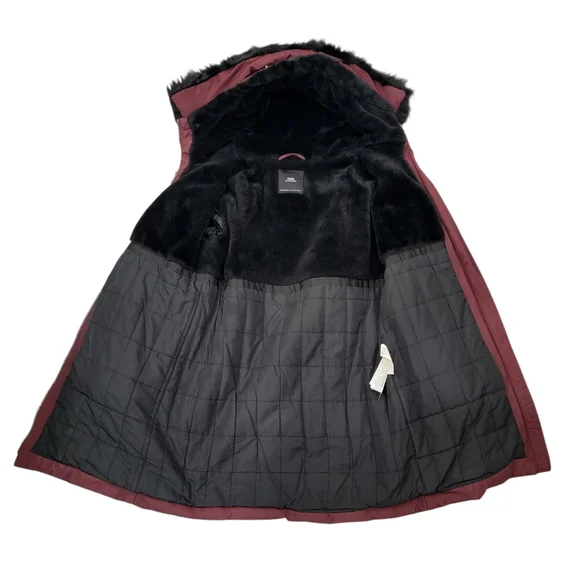 Zara Parka Acolchada Water Repellent Winter Coat Faux Fur Hooded Women’s Small - Picture 10 of 16